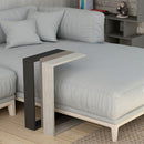 Tavolino da Soggiorno 30x40x57 cm Laterale Divano in Legno Bianco Antico Tortora Antracite