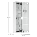 Armadietto per Medicinali Quattro Ripiani in Acciaio Inox 30x12x60 cm 