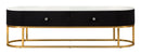 Mobile Tv Montpellier Nero 150x42x45 cm in Ferro Legno 