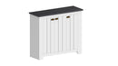 Scarpiera 3 Ante 114x42x100 cm Figo 3A Bianco Opaco/Report Grigio  