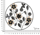 Orologio da Muro Divaker Ø5,5x67 cm in Ferro e MDF Marrone e Nero      