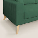 Divano 3 Posti 186x95x91 cm in Tessuto Verde