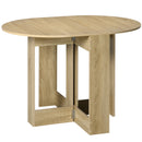 Tavolo Pieghevole Salvaspazio 104x76x73,7 cm 2 Ribalte Rovere  