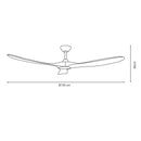 Ventilatore da Soffitto con 3 Pale in Legno Ø155 cm 6 Velocità Sulion Bromien Marrone