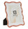 Cornice Elizabeth Rossa 22,7x1,3x27,6 cm in Zinco e Vetro Rosso e Oro