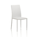 Set 4 Sedie 43,5x46,5x90,5 cm in Similpelle Bianco