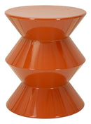 Tavolinetto Zag Orange Ø37,5x45 cm in Metallo Arancione      