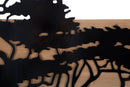 Pannello da Muro Lagos Ferro e Wood Set 3pz 204x2x80 cm in Ferro e MDF Nero e Marrone      