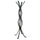 Appendiabiti a Stelo in Legno 4 Braccia 60x60H178cm Ondulato Nero