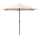 Ombrellone da Giardino Cuba Ø 300x236 cm Struttura in Acciaio e Copertura in Poliestere Écru      