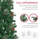 Albero di Natale H195 cm 556 Rami con Pigne Decorative Verde