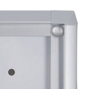 Bacheca con Anta Battente 93,1x65,5x2,6 cm in Alluminio Grigio Chiaro