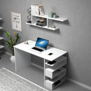 Scrivania 120x56x74H cm con mensola Mikro Bianca