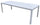 Tavolo da Giardino Allungabile 160/240x100x75 cm in Alluminio Bianco