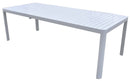 Tavolo da Giardino Allungabile 160/240x100x75 cm in Alluminio Bianco