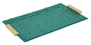 Svuotatasche Grent 34x19,5x3 cm in Resina Verde e Oro      