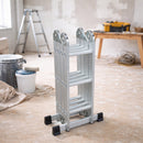 Scala Multifunzione Everest 4 Elementi x 3 Gradini con Portata Massima 150kg in Alluminio      
