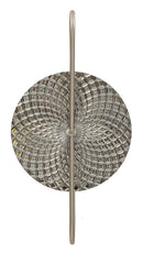 Lampada da Muro Silvery 28x15x54 cm in Vetro e Ferro Argento      
