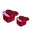 Set 2 Scatole Cuore 27 e 25 cm Velluto