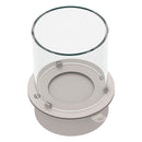 Bruciatore Rotondo per Camino a Bioetanolo Ø30x36 cm 3 lt con Vetro in Acciaio Inox  