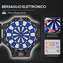 Bersaglio Elettronico con 6 Freccette e Monitor LCD per 31 Giochi 83x45x4 cm Nero e Blu      