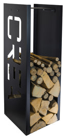 Portalegna per Camino da Interno 35x35x110 cm in Acciaio Crea Fooc Nero