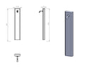 Fontana da Giardino Design a Colonna Ovale Rubinetto in Ottone Senza Base Corten