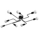Lampadario a Soffitto Moderno da Soffitto 8 Luci E27 105x74x11 cm  Nero