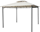 Gazebo Da Giardino 3x3 m Struttura Metallo Telo Antipioggia Waterprof Bianco