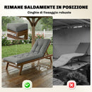 Cuscino per Chaise Lounge 198 x 65 cm da Esterno UV50+ Imbottitura in Cotone PP Grigio Chiaro      