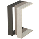 Tavolino da Soggiorno 30x40x57 cm Laterale Divano in Legno Bianco Antico Tortora Antracite