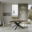 Tavolo Allungabile 200-460x90x77 cm Volantis Premium Tortora Telaio Antracite 
