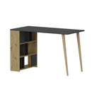 Scrivania 120x60x74 cm Pina 120 con libreria laterale noce antracite