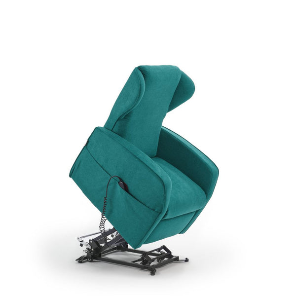 online Poltrona Alzapersona Elettrica 2 Motori 73x101x86 cm Adele in Microfibra Dispositivo Medico 1 Turchese