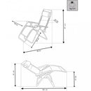 Sedia Sdraio Zero Gravity Reclinabile Pieghevole 165x79x117 h cm in Metallo e Oxford Marrone