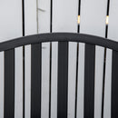 Panchina da Giardino 2-3 Posti 150x58,5x90cm con Tavolino Sollevabile in Metallo Nero      