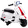Moto Elettrica per Bambini Licenza Vespa Batteria Ricaricabile 6V Rotelle e Luci Bianco