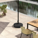 Base per Ombrellone Riempibile con Acqua 25kg o Sabbia a 30 kg per Ombrelloni con PaliØ36-38-48 mm in Plastica Nero      