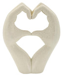 Scultura Love Stons 16,5x7x20 cm in Resina Crema      