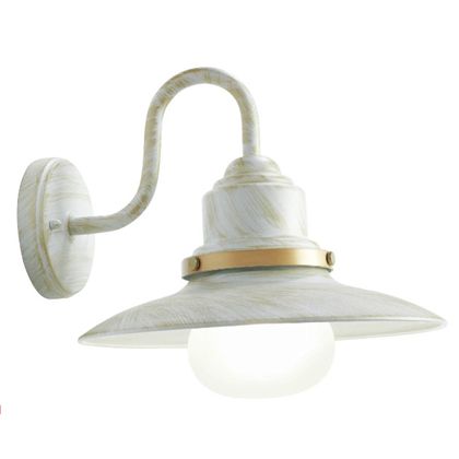 Lampada Applique in Basso Colore Bianco e Oro per Esterno Linea Fisher Sovil prezzo