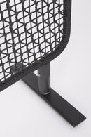 Paravento da Esterno 120x50x150h cm in Alluminio e PP Babilo Antracite e Nero 
