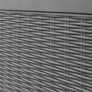 Cassapanca Baule da Esterno 122x54,5x62,5 cm Effetto Rattan Grigia