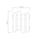 Appendiabiti a muro 64x81 cm Wave bianco 8 ganci Bianco