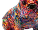 Decorazione Bull Dog Psyco 21,5x15,5x21 cm in Resina Multicolor      