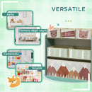 Scaffale Portagiochi per Bambini 63x30x66 cm 6 Contenitore Rimovibili Verde