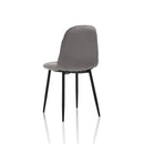 Set 4 Sedie 44x40x90 cm in Velluto Grigio