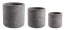 Set 3 Vasi Cemento Cilindro Grigio
