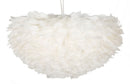 Lampadario Feather Ø60x30 cm in Ferro e Plastica Bianco      