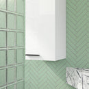 Pensile da Bagno Armadietto a 1 Anta con Ripiani 30x32x73 cm Bianco   