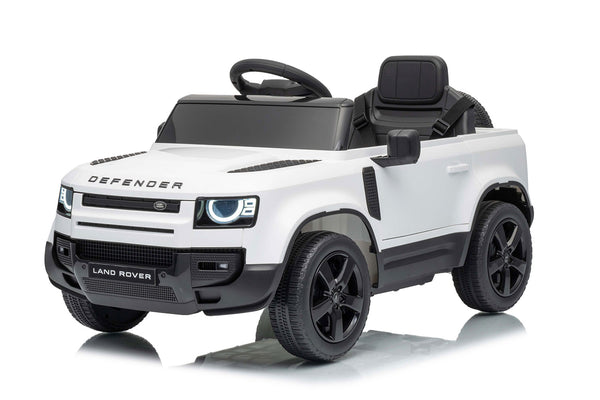 Macchina Elettrica per Bambini Licenza Land Rover Defender Small 12V con Telecomando Bianco sconto